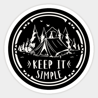 Camping Adventure Outdoor Keep It Simple Quote Sticker